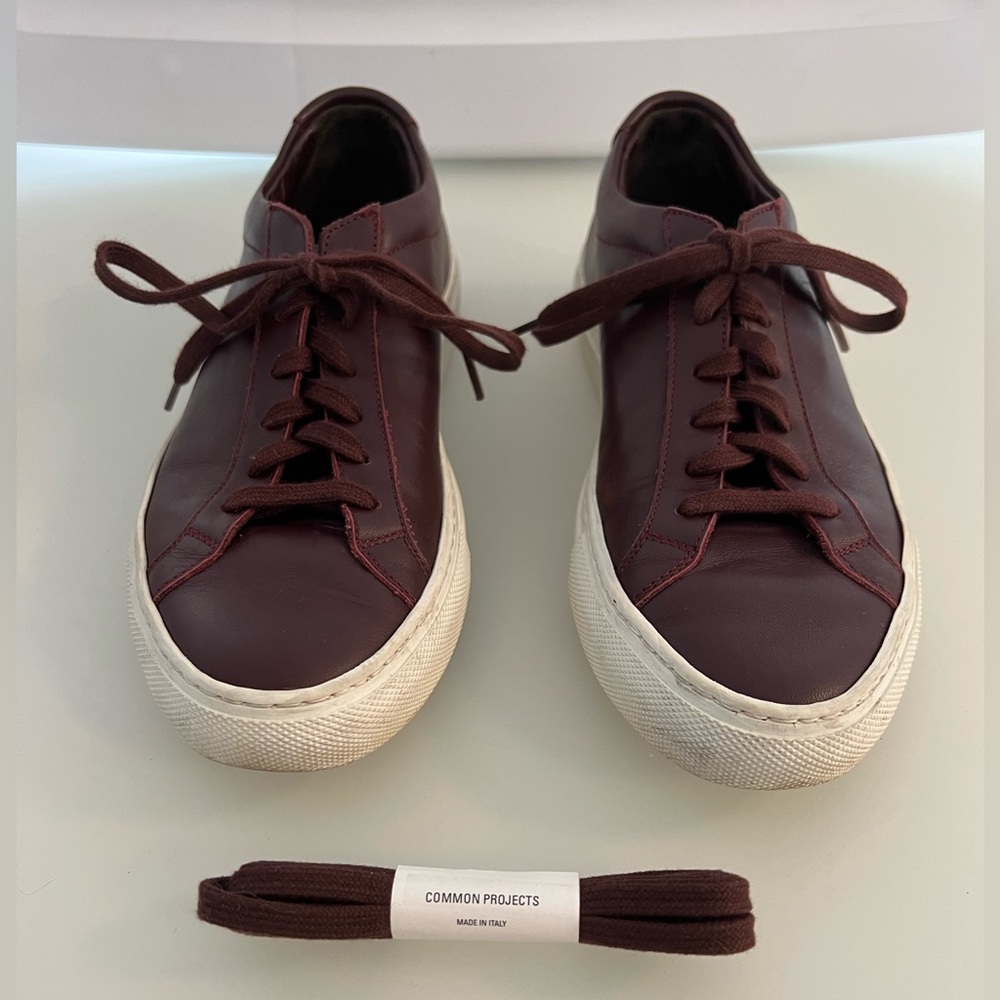 Common Projects Burgundy Women's Sneakers with extra laces and dust bag!